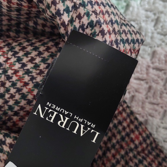 NWT Lauren Ralph Lauren XXL Box Houndstooth Snap Button Quilted Jacket - Picture 4 of 16